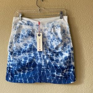 XCVI Wearables Trace Skirt, Size Medium Vibrant college Blue color